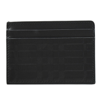 BURBERRY KIER 經典棋盤格壓紋牛皮7卡隨身卡片夾/信用卡名片夾(黑)