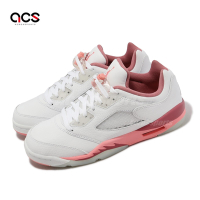 Nike 休閒鞋 Air Jordan 5 Retro Low GS 女鞋 大童鞋 白 珊瑚粉 AJ5 低筒 DX4390-116