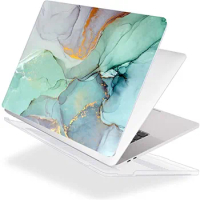 Green Marble for Macbook Air 13 Case 2022 M2 for Apple Pro 14 Inch 2021 2023 Shell Cover for Macbook 12 13.6 M1 2020 A2681 A2337