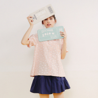 【Dailo】可愛香菇花苞造型-女短袖襯衫(三色/版型適中)