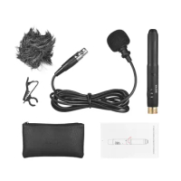 BOYA BY-M11C Cardioid Lavalier Lapel Condenser XLR Mic Microphone Filter for Interview Film Theater Audio for iPhone