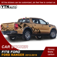 Car Decal For Ford Ranger Wildtrak T6/T7/T8 2012-2020 4x4 Off Road Mountain Side Door And Tail Door Graphic Vinyl Car Sticker