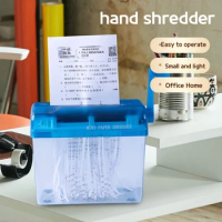 Mini Manual Paper Shredder Portable A6 Desktop Handheld Document Shredder Paper Cutter Office Teaching Supplies