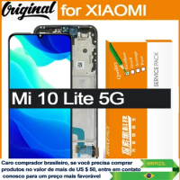 LCD Replacement for Xiaomi Mi 10 Lite, 5G Touch Screen, Mi10 Lite, M2002J9G, M2002J9S, XIG01, 100% Original, 6.57 in