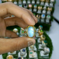 cincin moonstone/biduri bulan laki-laki
