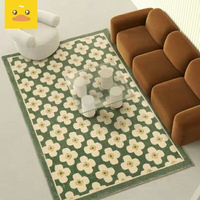 北歐地毯綠色短毛地毯大地毯水晶絨地毯客廳地毯吸水地墊滿鋪床邊地毯地毯地墊訂製尺寸