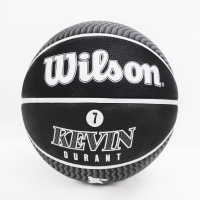 【WILSON】NBA Durant 籃球7號 球員系列 耐磨橡膠 室外適用 籃網 黑灰(WZ4006001)