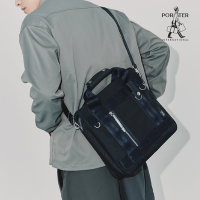 [領券9折]PORTER INTERNATIONAL - 自信經典NEW HEAT公事包 - 深藍