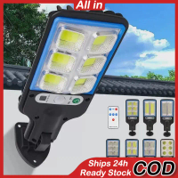 Lampu Suria 8000W Lampu LED Solar Taman Lampu Jalan Suria Pencahayaan Luar Ruangan Lampu dengan Sens