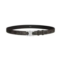 Celine Medium Triomphe Canvas Belt 25mm Brown Black 90 Brown