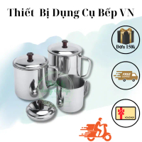 Ca Inox Có Quai Kèm Nắp - Ca Inox Đựng Thức Uống Hoặc Đựng Thức Ăn Nấu Sẵn Có Kèm Nắp