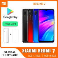 Xiaomi Redmi 7 Global Rom 3+32Gb /4+64Gb Smartphone 6.26 Inch HD Screen 4000 mAh Battery Unlocked Dual Sim Xiao Mi Mobile Phones