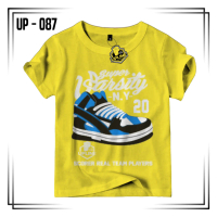 KAOS DISTRO ANAK LAKI-LAKI UPLINE CODE 087 KUNING SEPATU 1-10 TAHUN