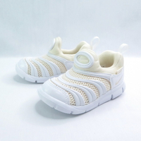 NIKE IB7246101 小童鞋 毛毛蟲運動鞋 Dynamo Free 無鞋帶即穿 白x米黃【iSport愛運動】
