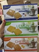 Biskoto Cream Sandwich Coklat Vanila Keju 160gr Biskuit Crackers Enak Cemilan Keluarga Hampers Lebar