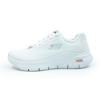 SKECHERS ArchFit 健走鞋 運動 網布 足弓鞋墊 厚底 全白色 女生尺寸【149057WNVR】