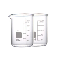 【職人實驗】185-GCL200 實驗燒杯 刻度具嘴燒杯 實驗玻璃燒杯200ml 寬口低型燒杯(錐形燒杯 高型燒杯)