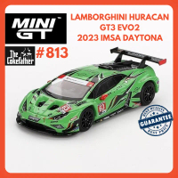 MINI GT 813 Lamborghini Huracan GT3 EVO2 2023 IMSA Daytona 24 Hrs Iron Lynx # 63 / MGT00813 / MINIGT