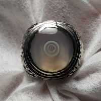 Batu sumur bandung combong serambut natural chalcedony batu akik asli