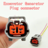 2-pin excavator plug sensor waterproof connector Kubota 1AO21-60017 flameout solenoid valve to plug