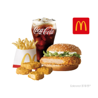 【麥當勞】勁辣鷄腿堡+小份薯條+四塊麥克鷄塊+中杯可樂(好禮即享券)