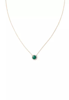 Daniel Wellington Audrey Necklace Malachite Rose Gold - Unisex Necklace for women and men stainless