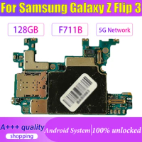 Mainboard For Samsung Galaxy Z Flip 3 F711B Motherboard Unlocked 128GB For Samsung Galaxy Z Flip 3 F711B Logic Board
