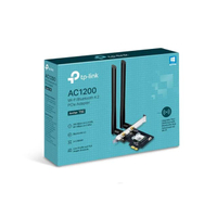 TP-Link อุปกรณ์เชื่อมต่อสัญญาณ Archer T5E AC1200 Wi-Fi Bluetooth 4.2 PCIe Adapter สีดำ