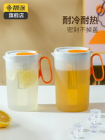 涼水壺冰箱冷水壺家用水果茶飲料桶冰水杯果汁冷泡果茶壺裝水容器