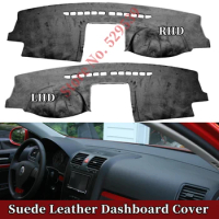 Car-styling Suede Leather Dashmat Dashboard Cover Pad Dash Mat Auto Accessories For Volkswagen VW Jetta A5 Golf Mk5 Gti