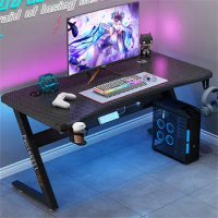 Home Carbon Fiber Desktop Computer Desks Office Furniture Internet Cafe Gaming Table Bedroom Study Table and Chair Set PC Table