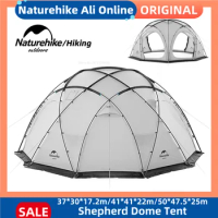 Naturehike Shepherd Dome Tent Outdoor Snow Camping Tent Waterproof With Chimney Snow Skirt 4 doors Breathable Large Space 17㎡