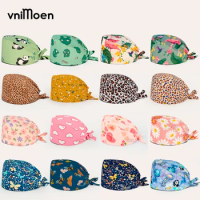 Wholesale Printing cap Doctor Nurse Surgical Wear The Mask Nurse Sweat-absorbing Head Wrap Durable Towel Surgical Anti-Dirty hat