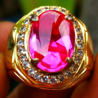 Cincin pria elegan  seiyam top kristal cincin batu akik khodam