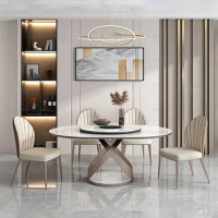 6 seaters Extendable Dining Table Luxury Marble Dining Table