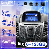 6+128G Android 13 Car Radio Multimedia Player For Ford Fiesta MK6 MK7 2009 2010- 2016 GPS Navigation Auto Stereo Video HeadUnit