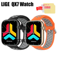 Band For LIGE Q7X Watch Strap Men women Smart Watch Silicone Breathable Sports Bracelet Screen protector film For Women men
