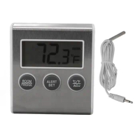 Digital Fridge Thermometer Freezer Thermometer White Support Alarm Real Time Accurate Clear Display with Magnet for Laboratory
