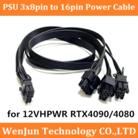 PCIE 5.0 12VHPWR PSU 3x8pin to 16pin Power Supply Cable For Corsair/Seasonic/EVGA/Silverstone Modular Suppport RTX4080 RTX4090