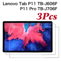 3Pcs Tempered Glass Membrane For Lenovo Tab P11 Pro 11.5 TB-J706F Screen Protector P11 11 Inch TB-J606F Tablet Protective Film