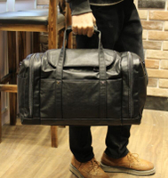 FINDSENSE Z1 韓國 時尚 潮 男 皮質 超大容量 旅行包 旅行袋 手提包 單肩包 斜背包 側背包