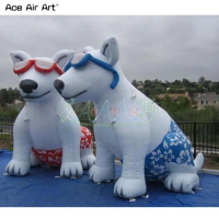 2022 Popular 2.5/3/3.6m High Inflatable Dog Replica ,Inflatable Siberian Husky For Outdoor Promotion Decoration Made In China