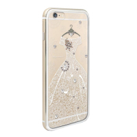apbs iPhone6s/6 Plus 施華彩鑽鋁合金屬框手機殼-金色禮服奢華版