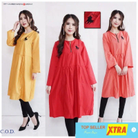 Baju Big Tunik Babol OX Tunik Wanita balotely varian warna Kekinian@@ Fit Muslim Merah Atasan