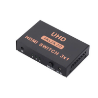 【Bravo-u】支援HDMI 三進一出多設備/螢幕影音散熱合金切換器