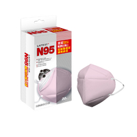 【躍獅線上】萊潔 N95醫療防護口罩 粉紅 20入