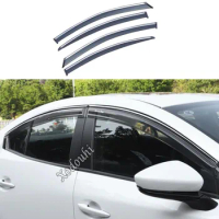 For Mazda 3 Mazda3 Axela M3 2019 2020 2021 2022 Car Styling Cover Stick Lamp Plastic Window Glass Wind Visor Rain/Sun Guard Vent