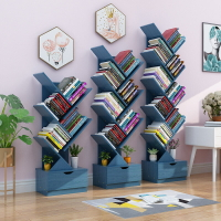 書架 書櫃 書桌 簡易書架置物架落地簡約學生創意樹形客廳家用經濟型收納小型書櫃