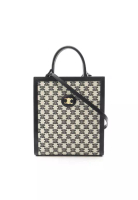 Celine Pre-Loved Celine Small Vertical Hippopotamus Triomphe Handbag tote bag canvas leather off whi
