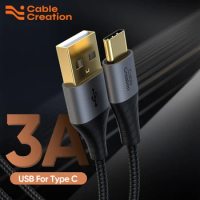 CableCreation Short USB Type C Cable for Samsung S22 S21 S10 S9 Xiaomi 3A Fast Charging 480Mbps Date Cable for Power Bank 25cm